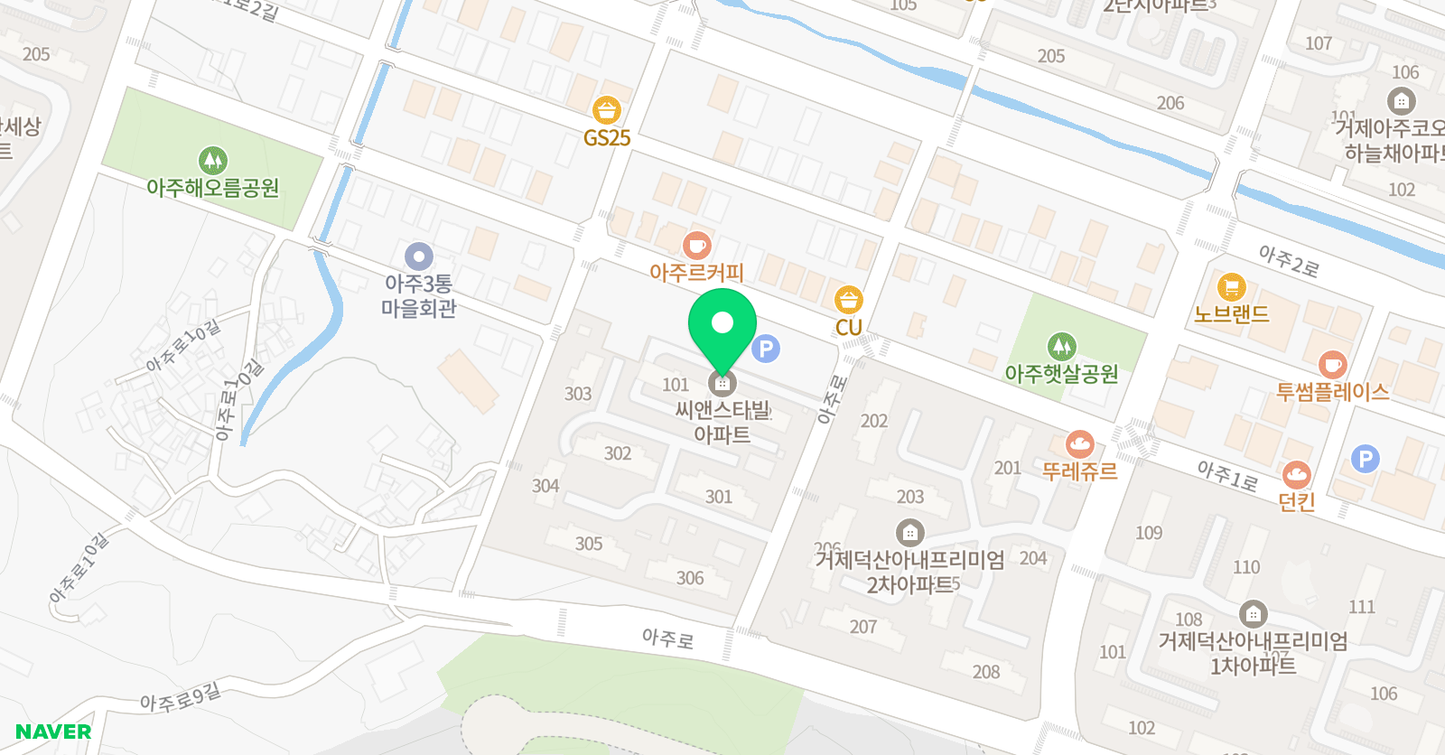 책통클럽공필왕 아주덕산아내점 위치