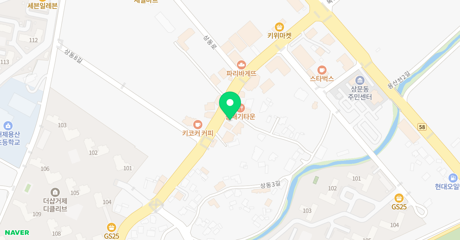 더오름 학원 위치