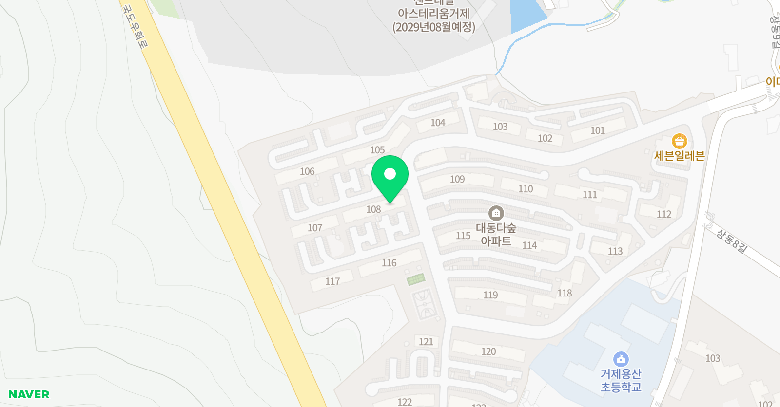 빨간펜 수학의달인 거제상동대동다숲점 위치