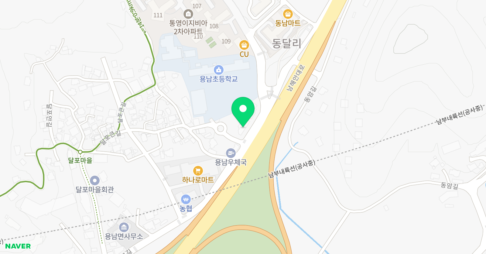 창의공작소 용남 미술학원 위치