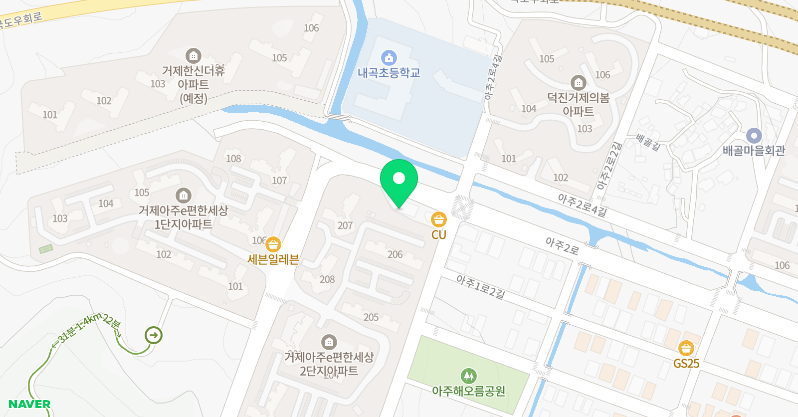 3030 영어 거제아주러닝센터 위치