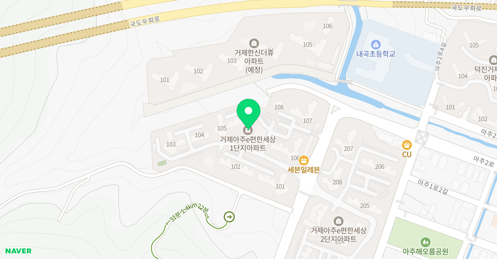 아소비 거제아주이편한세상점 위치