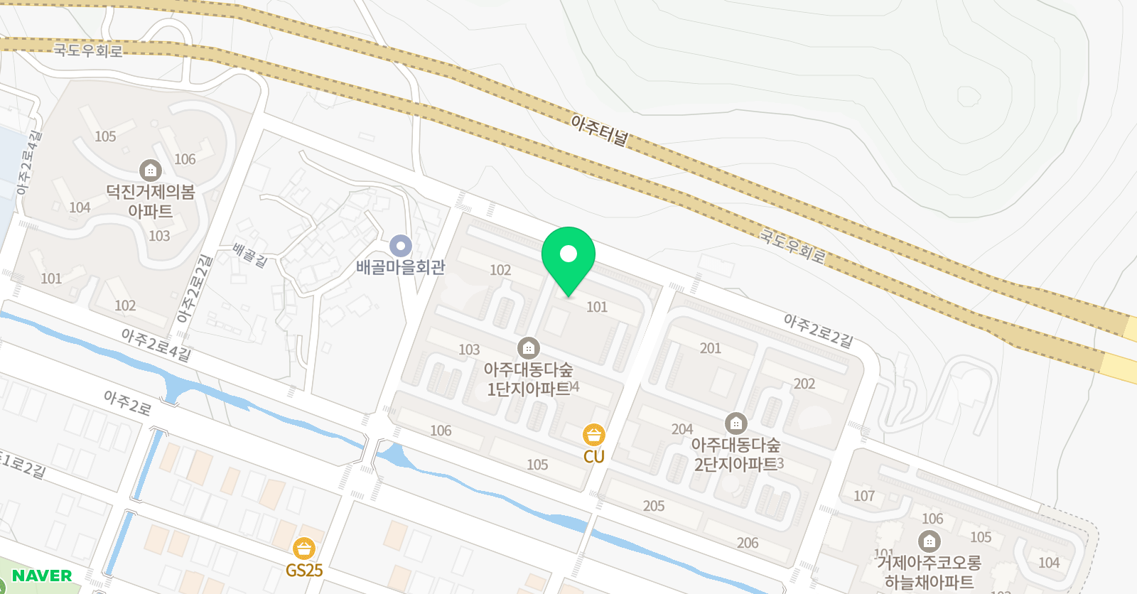 기탄사고력교실 아주대동다숲교실 위치