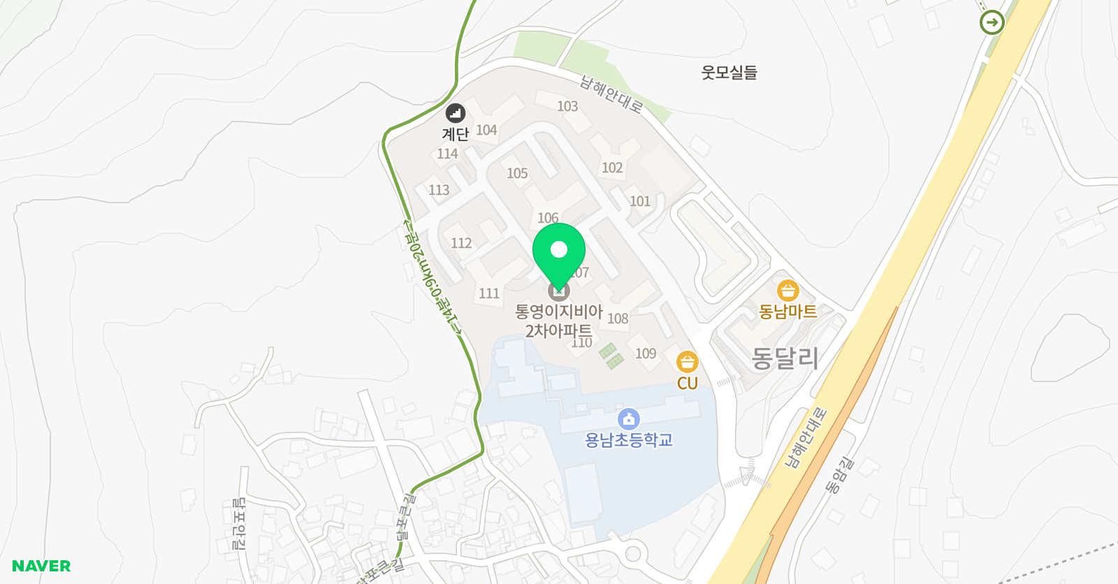 링키영어 통영미진이지비아점 위치