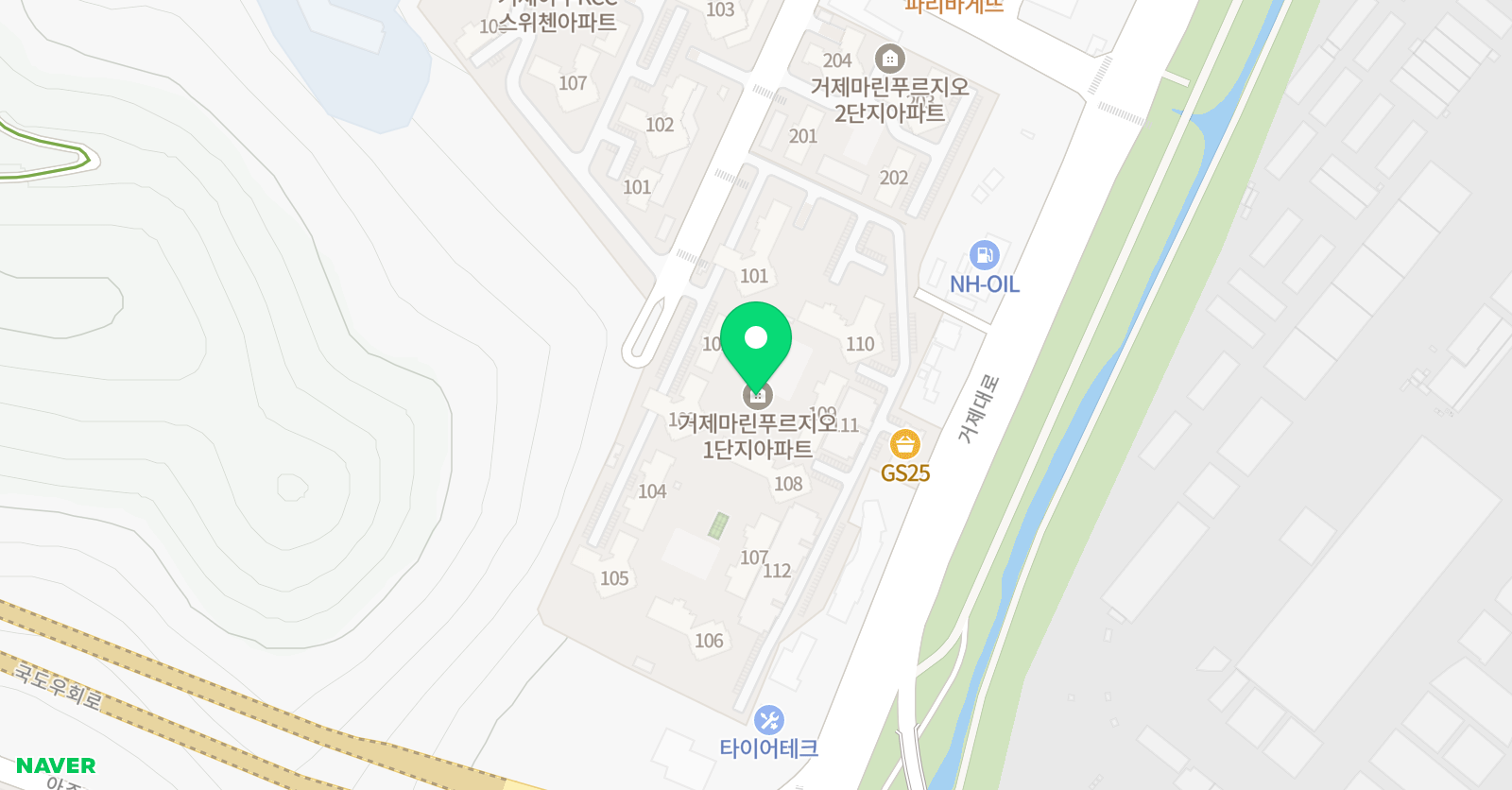 스마트해법 수학 거제아주마린푸르지오점 위치