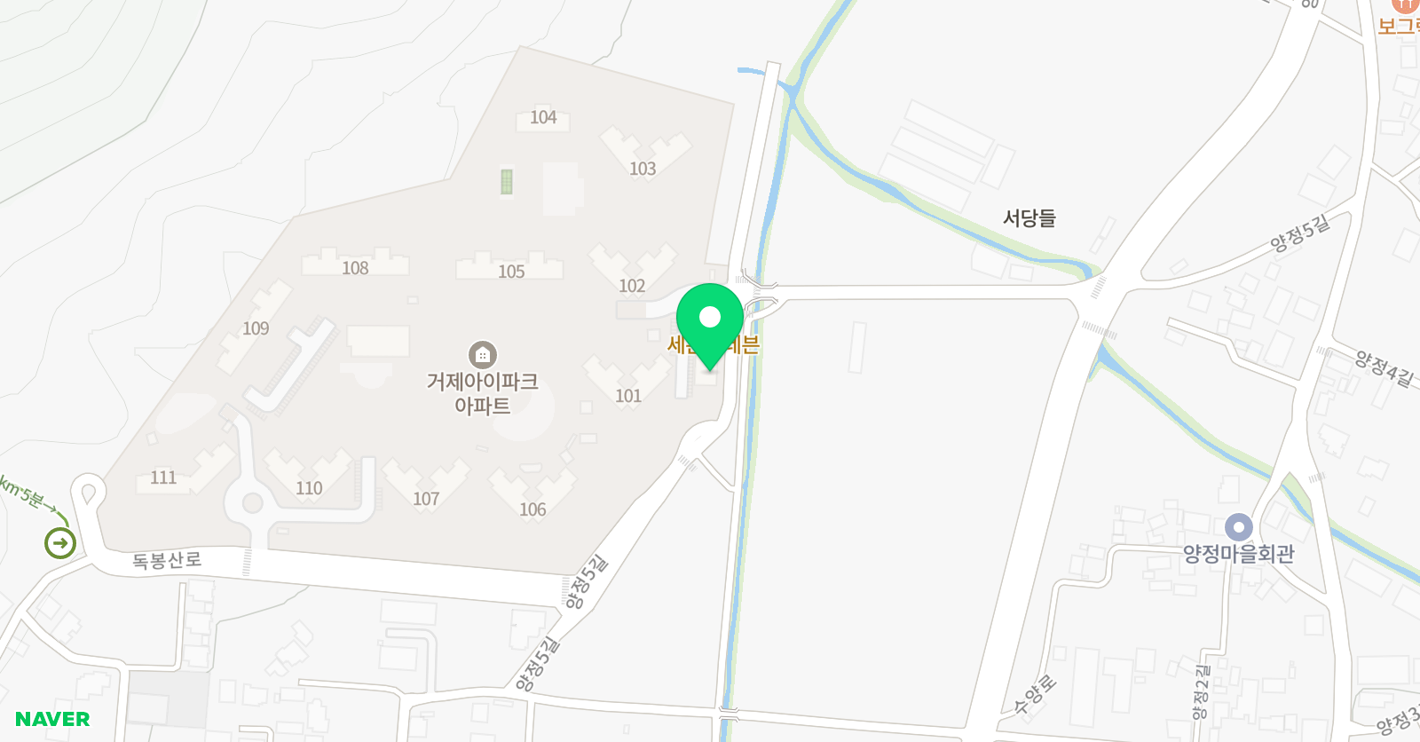 윤선생 우리집앞 영어교실 거제양정아이파크점 위치