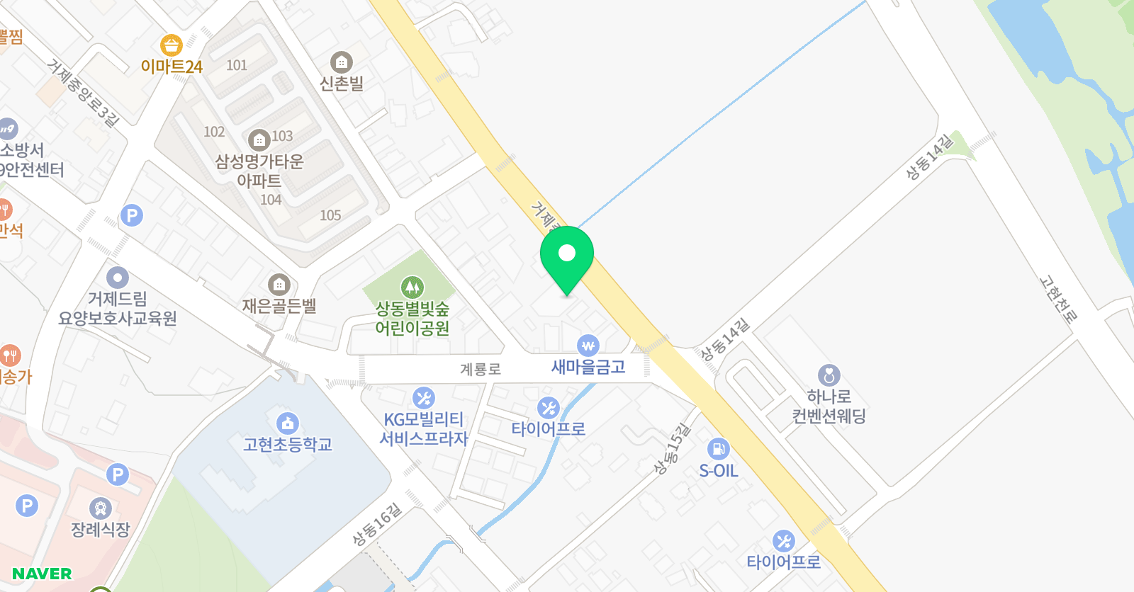 찬스아이 수영장 상동분원 위치