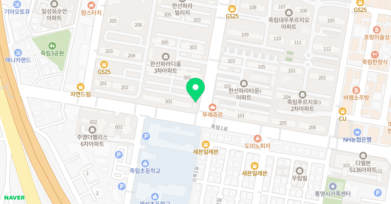 어린음악대 포레원 위치