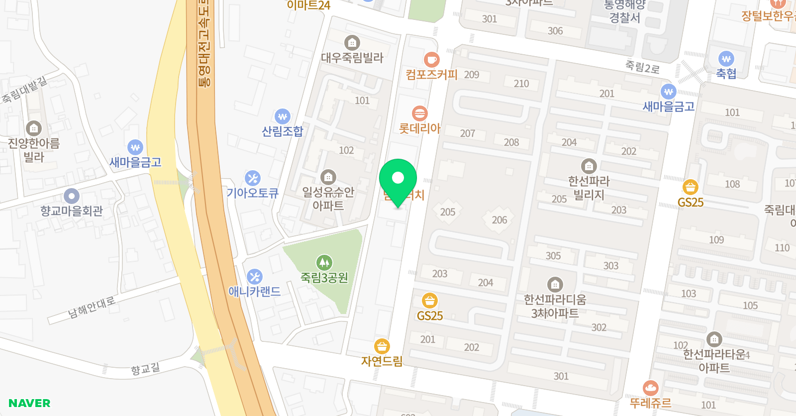 책통클럽 통영1센터 위치