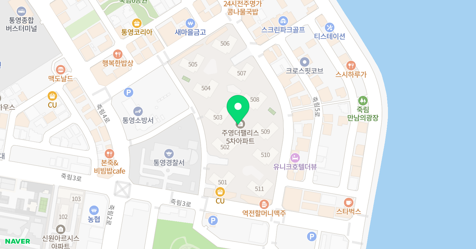 기탄사고력교실 죽림주영더팰리스5차교실 위치