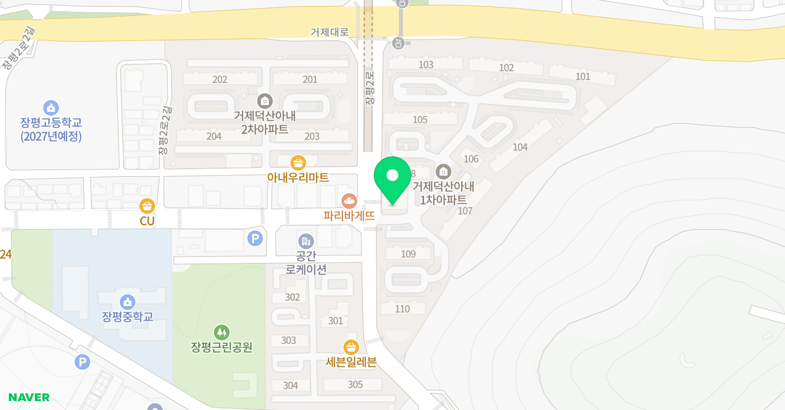 어린음악대 장평이지원 위치