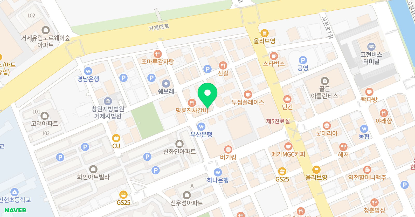 SMJ 댄스아카데미 거제점 위치