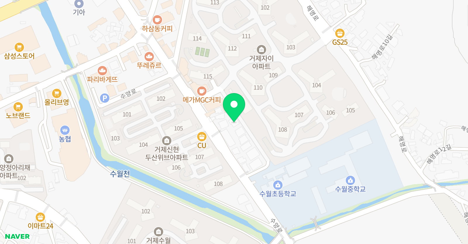 오름수학 거제 위치