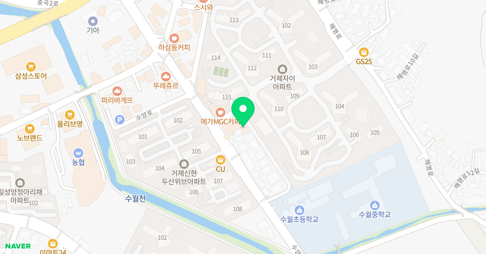 동아대수월 태권도 위치
