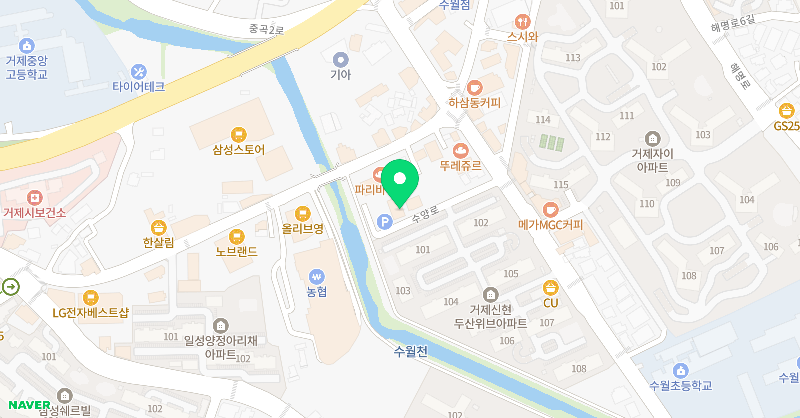 덕스 어학원 거제캠퍼스 위치