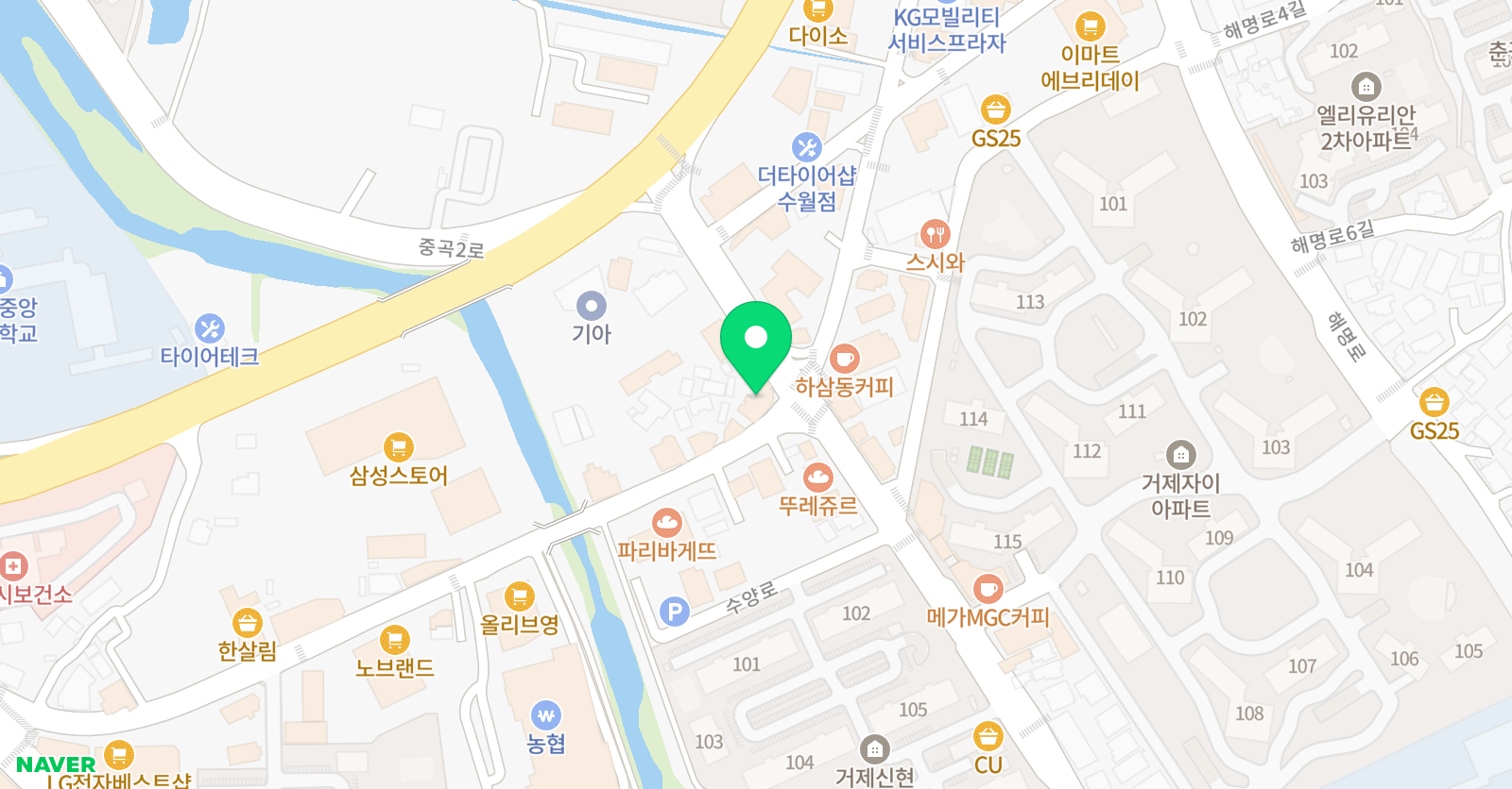 KNR큰나래 학원 거제점 위치