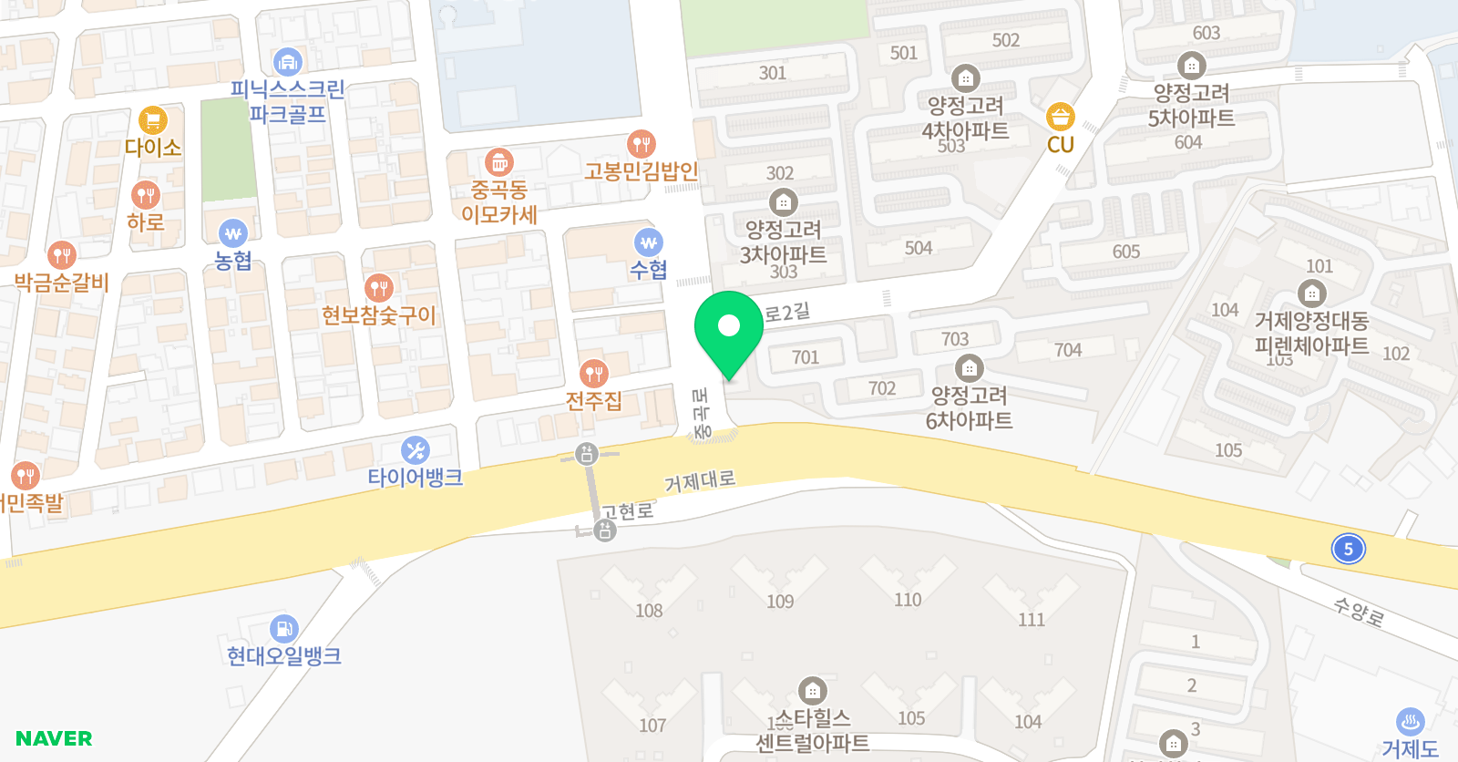 소나무향기 태권도장 위치