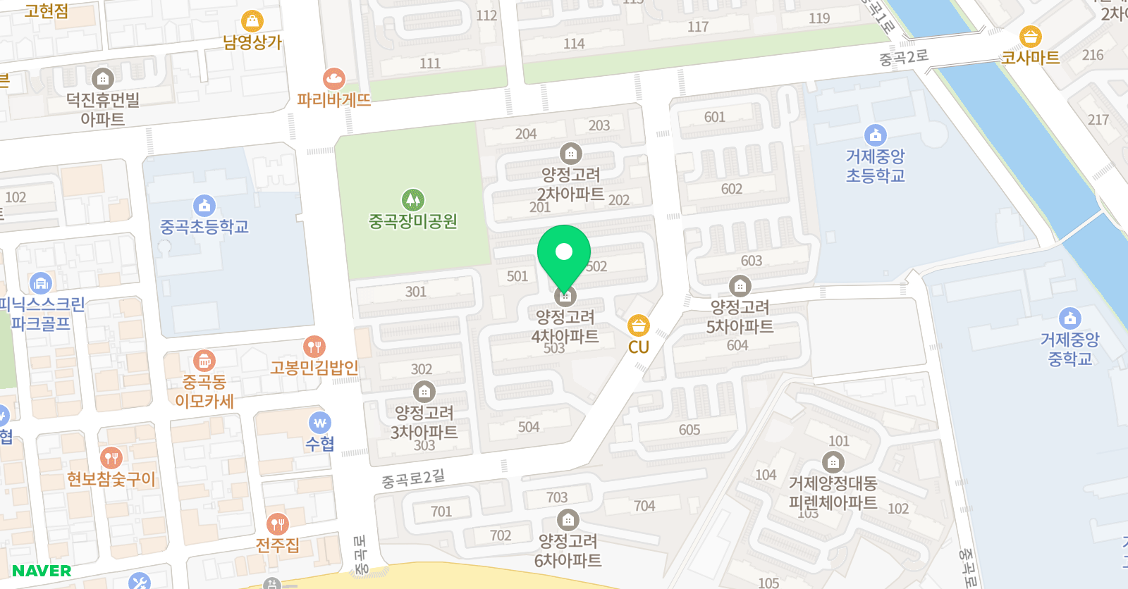 스마트해법수학 거제중곡점 위치