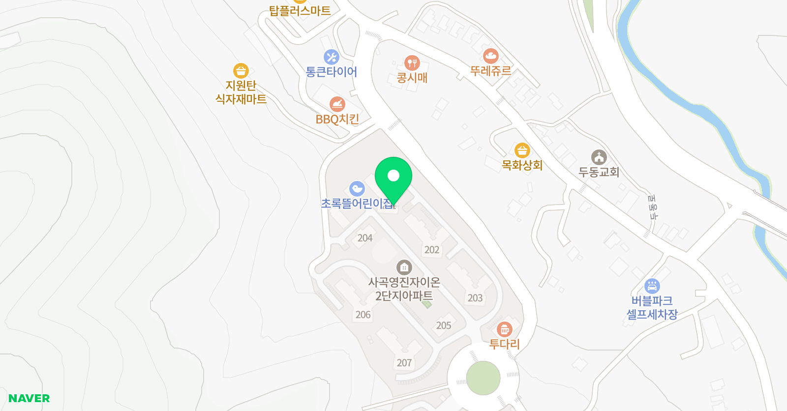놀작마이 아트 사곡자이온앳홈 위치