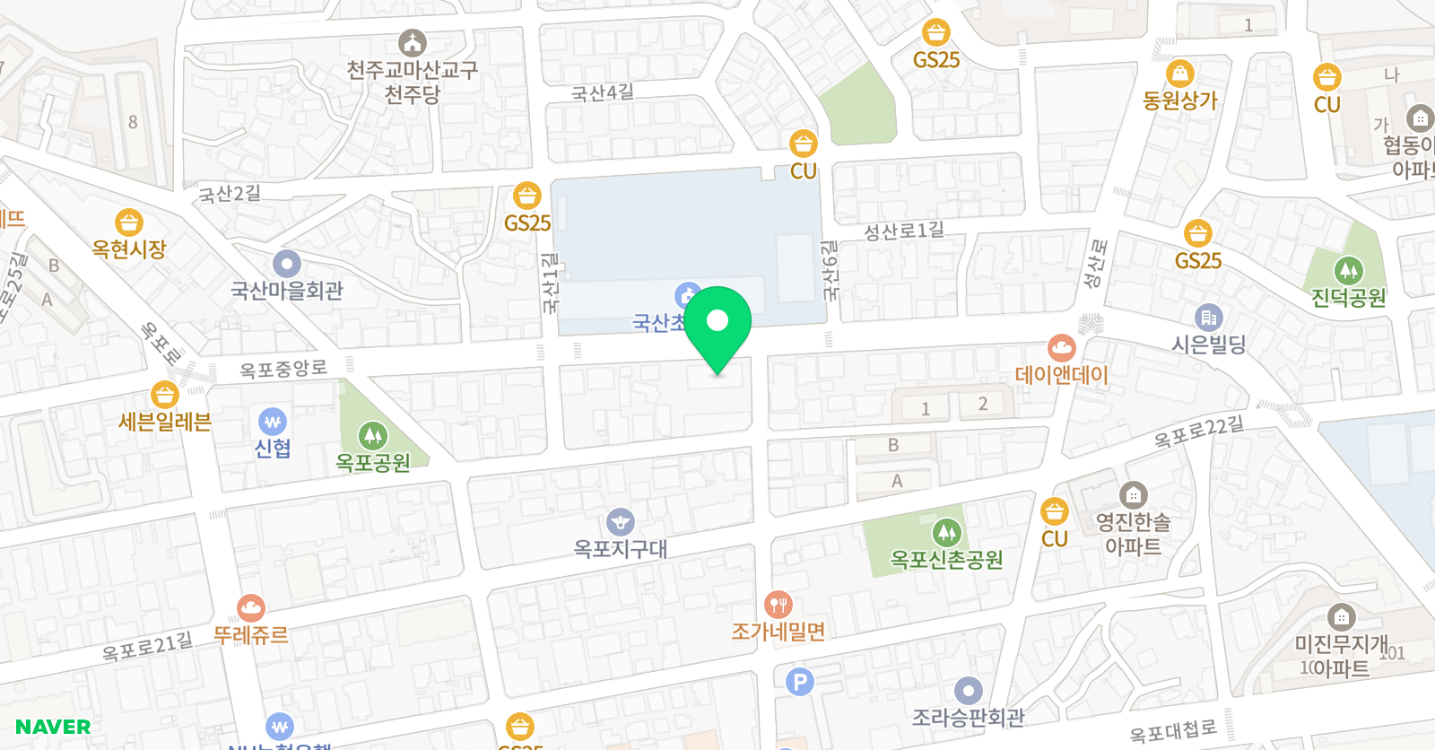 바른국어 바른수학 학원 위치