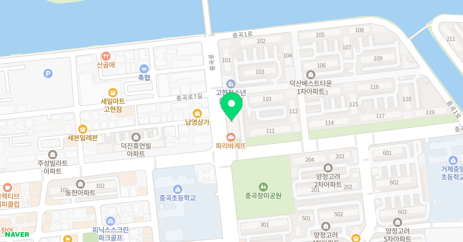 푸른나래태권도장 위치
