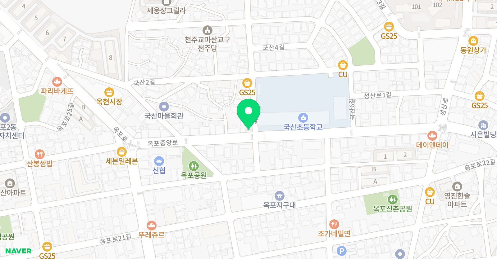 옥포몽키 푸르넷 학원 위치