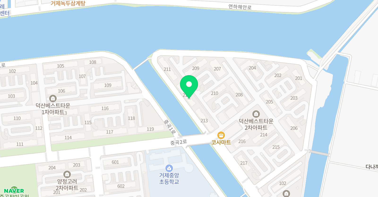 빨간펜 수학의달인 거제중곡점 위치
