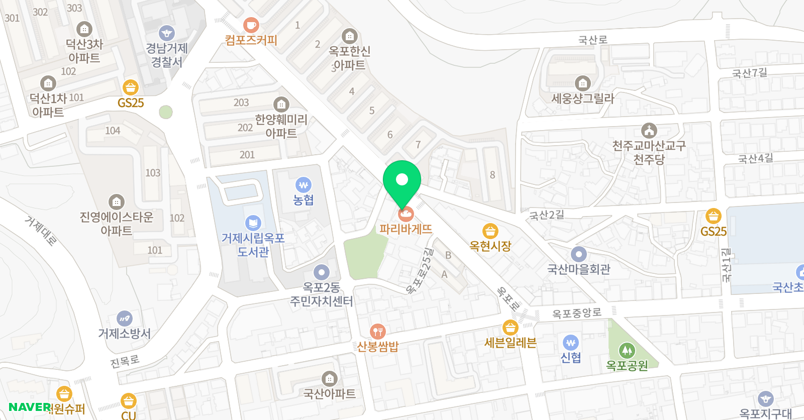 옥포파스칼 수학전문학원 위치