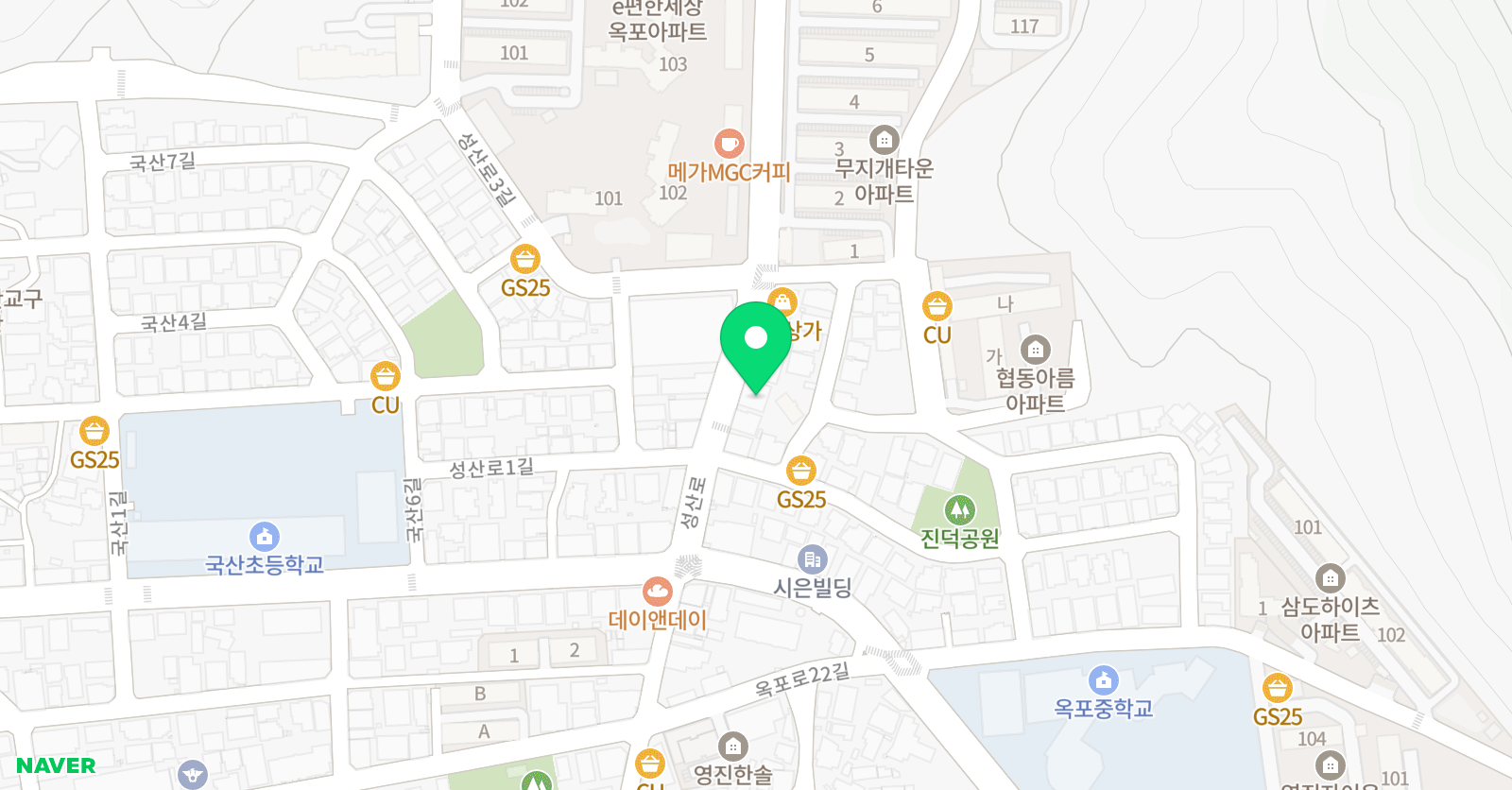 더알찬학원 몬스터매스 옥포교육원 위치