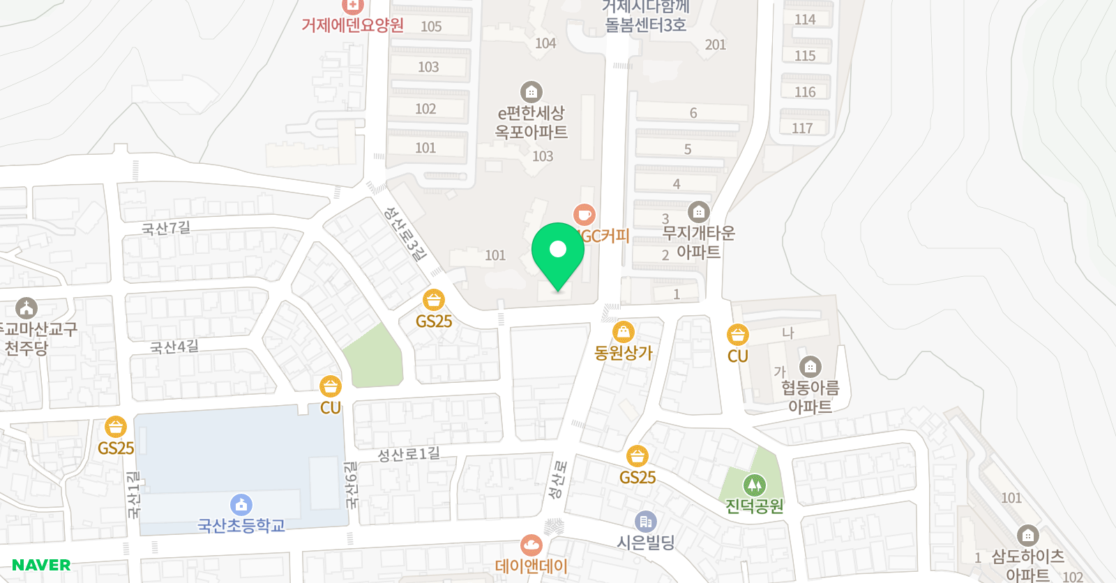 옥포MTA 태권도장 위치