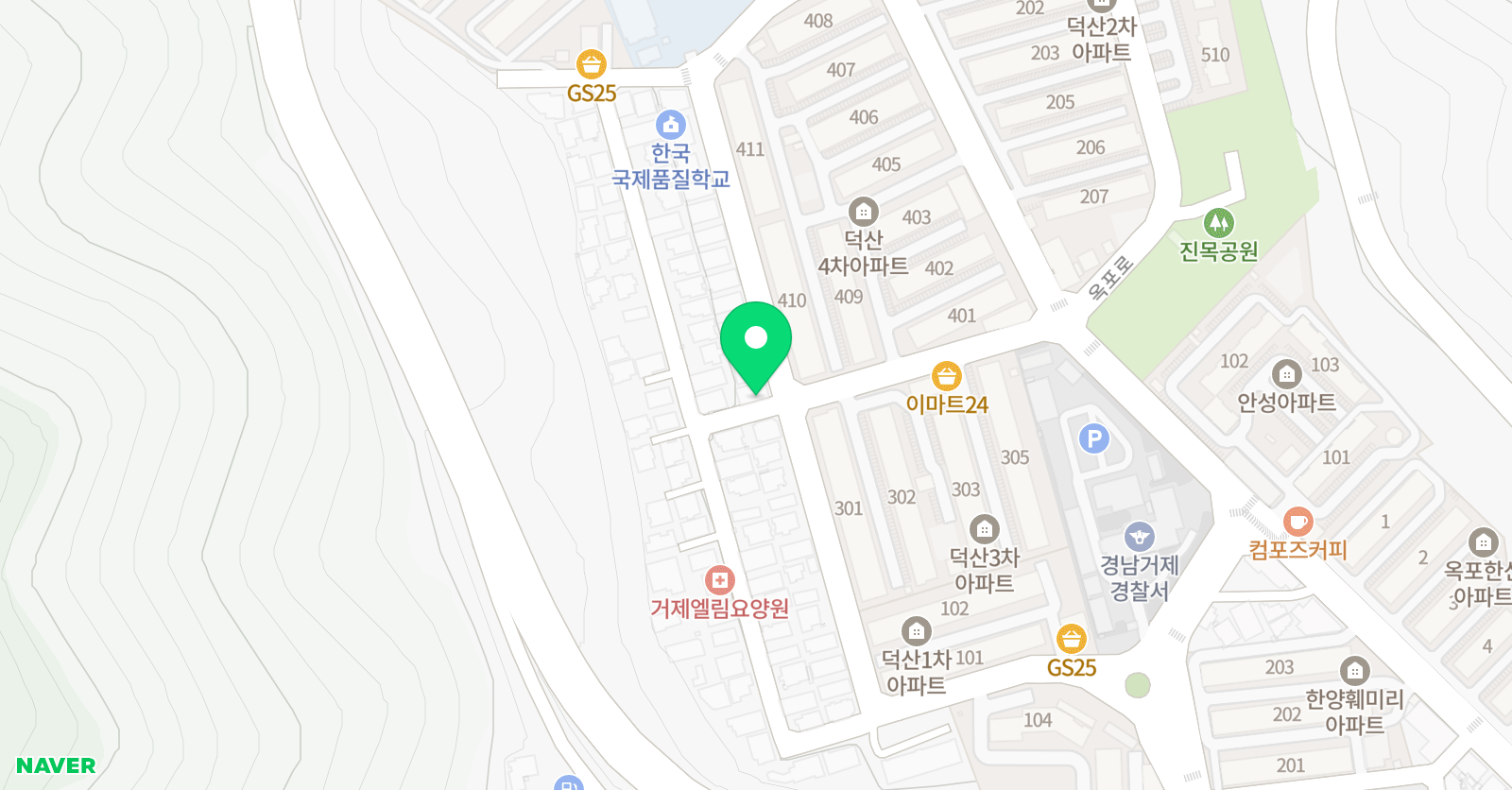 옥포 예스학원 위치