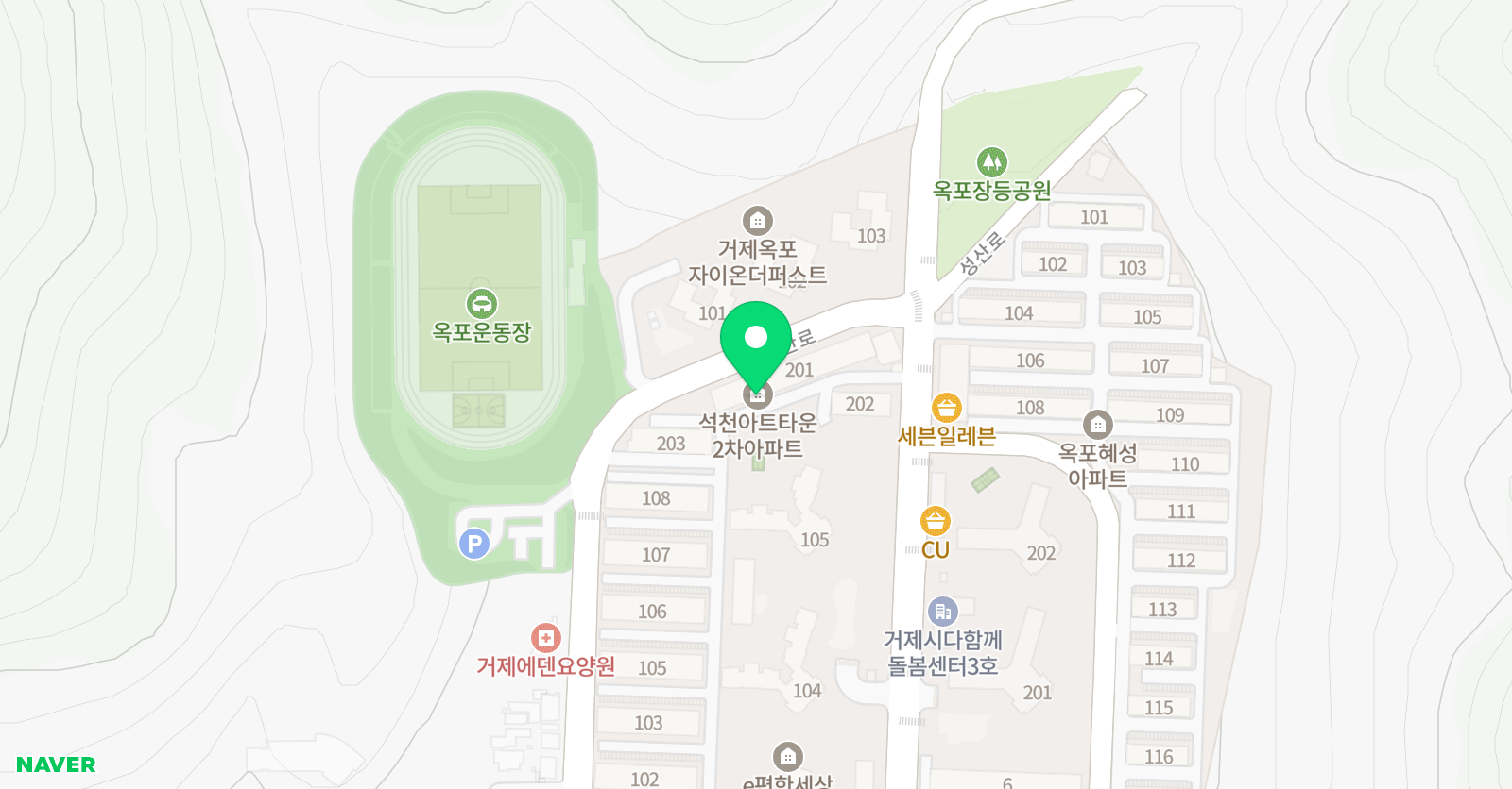 옥포굿티처스 영어수학학원 위치