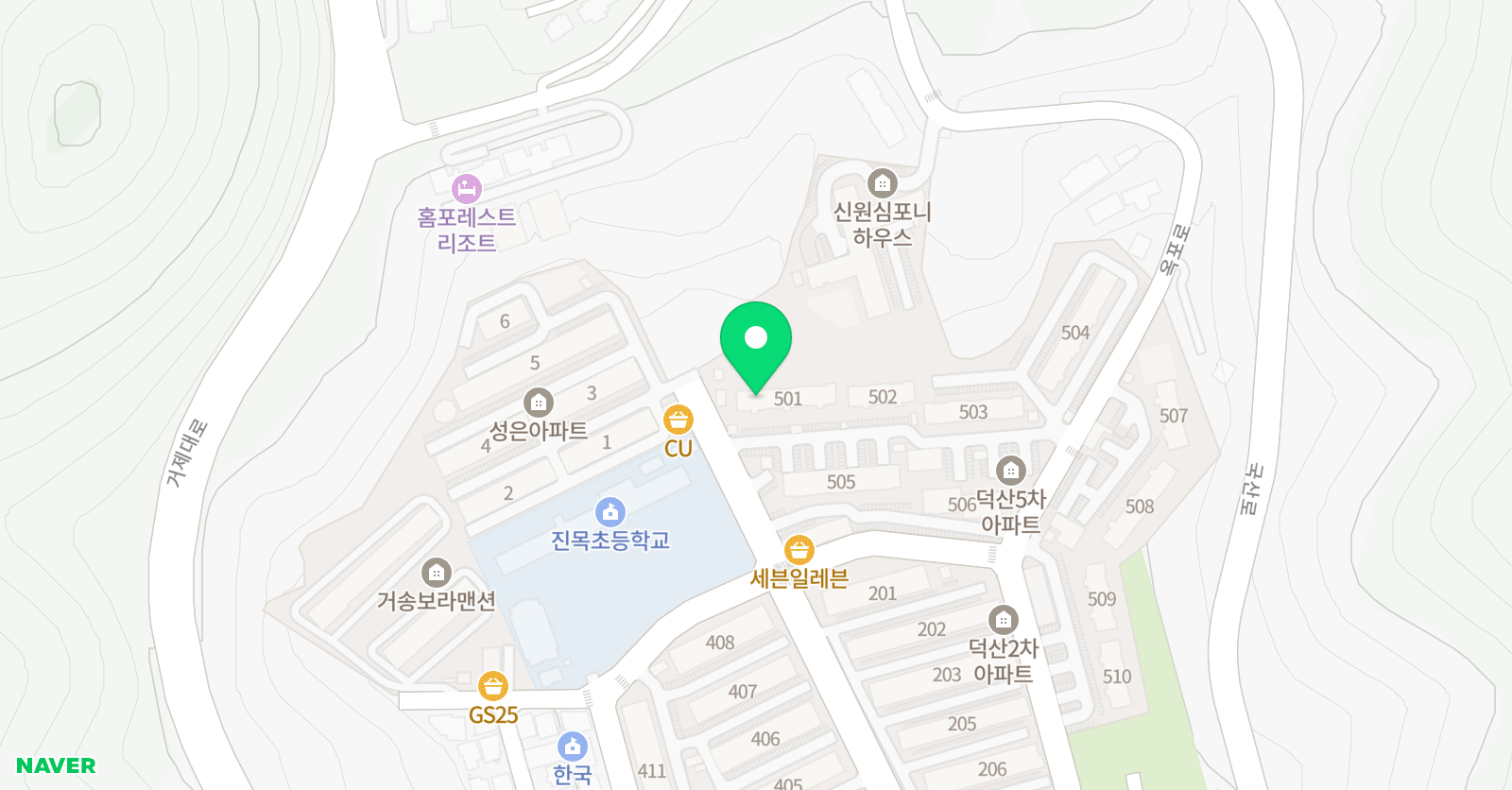 기탄 사고력교실 옥포덕산5차교실 위치