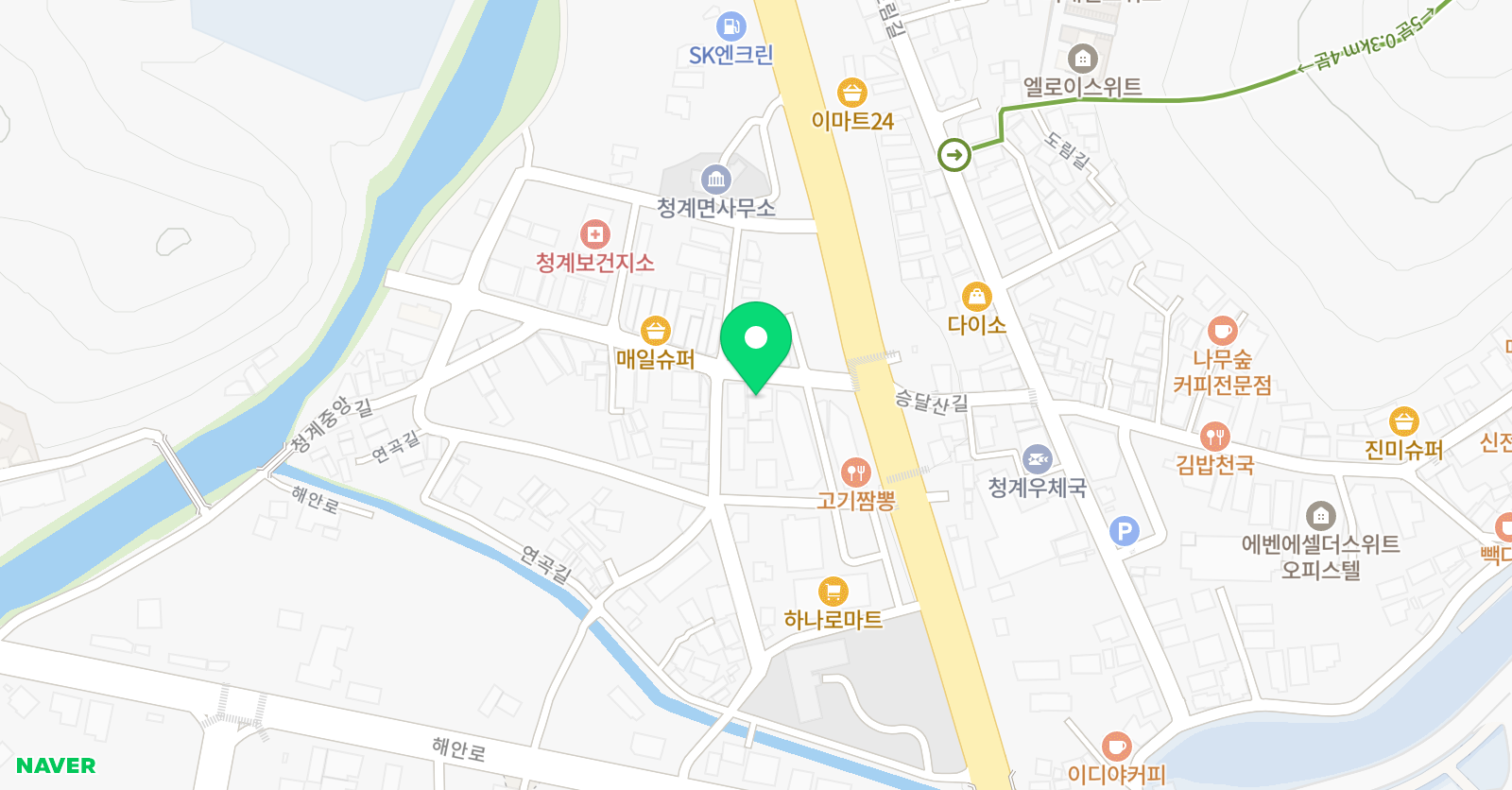 한솔 영어수학학원 위치