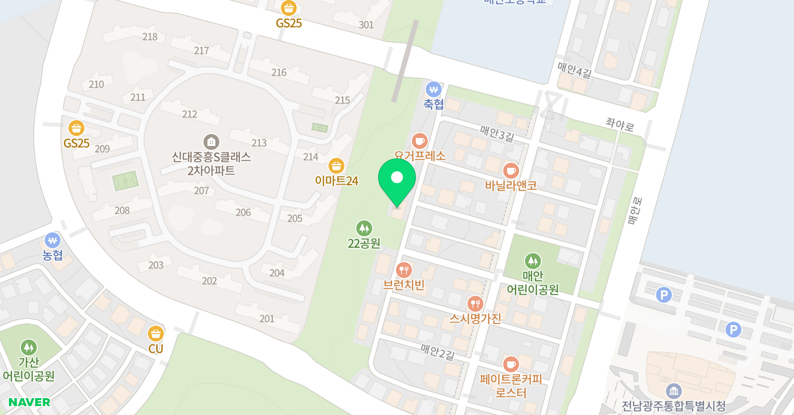 조선대힘찬 태권도 위치