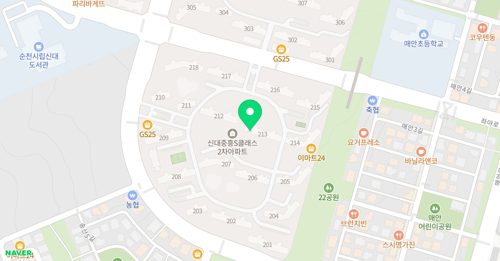 푸르넷 달쌤공부방 순천신대점 위치
