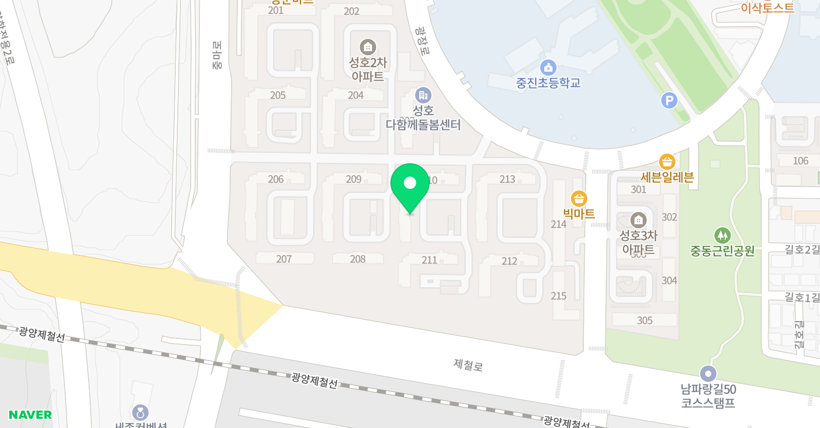 푸르넷 공부방 중동점 위치