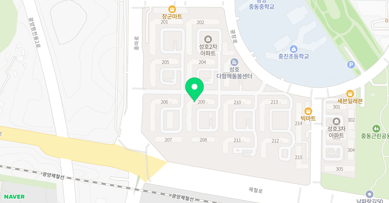 푸르넷공부방 성호심샘공부방 위치