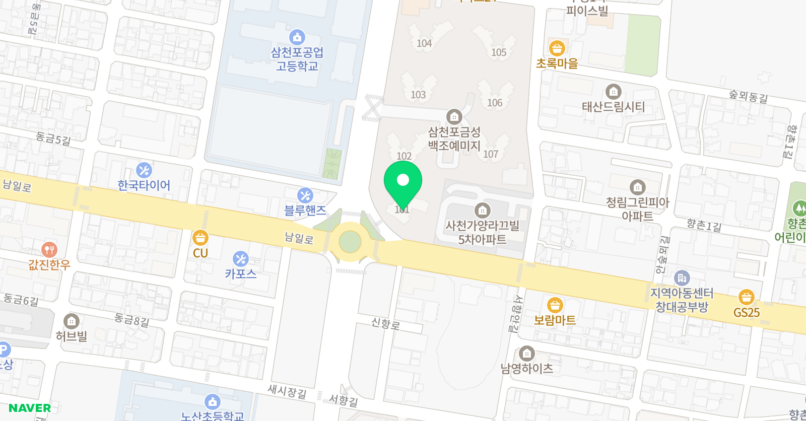 기탄사고력교실 삼천포예미지점 위치