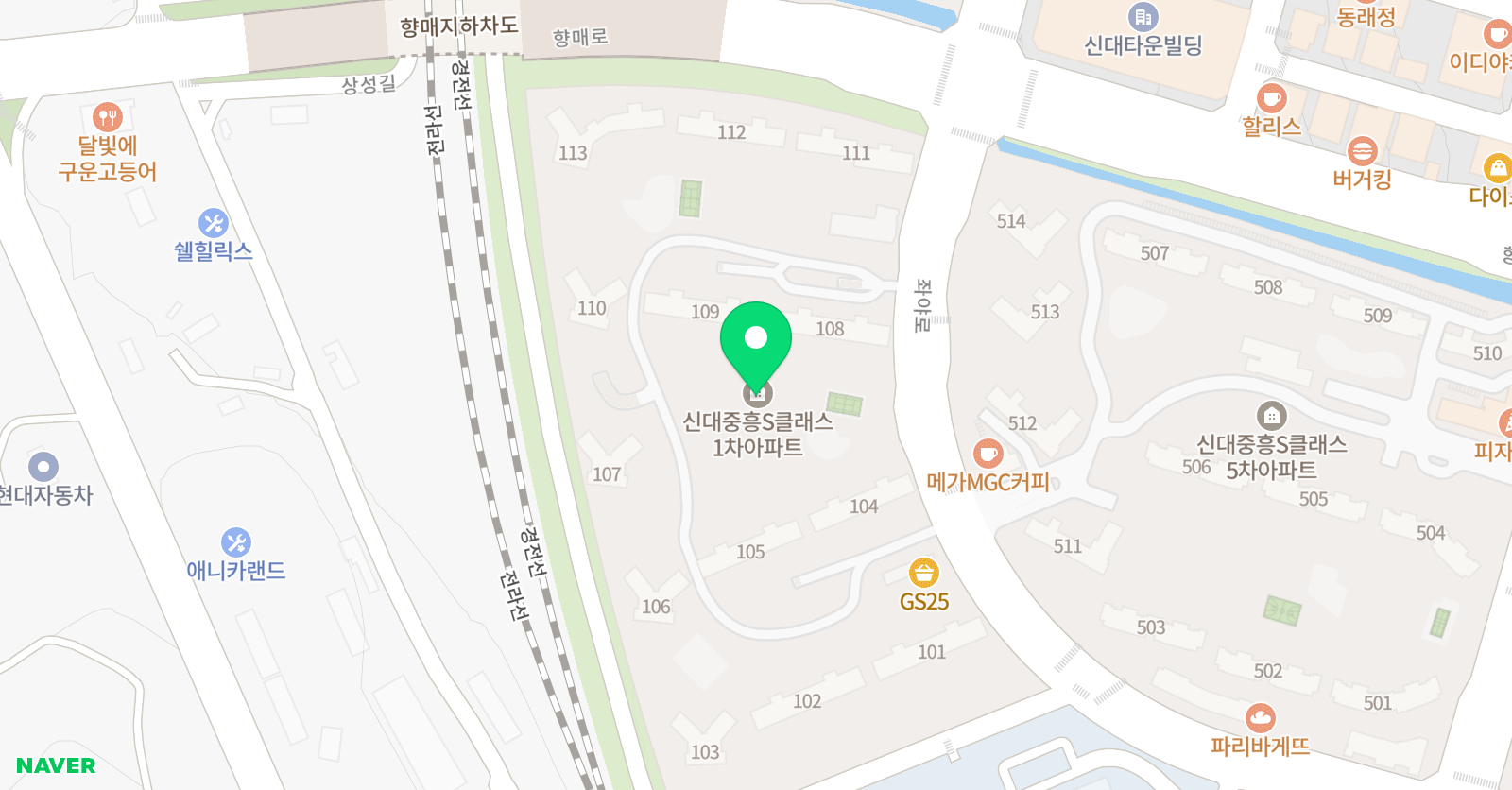 윤선생 우리집앞영어교실 신대중흥1차점 위치