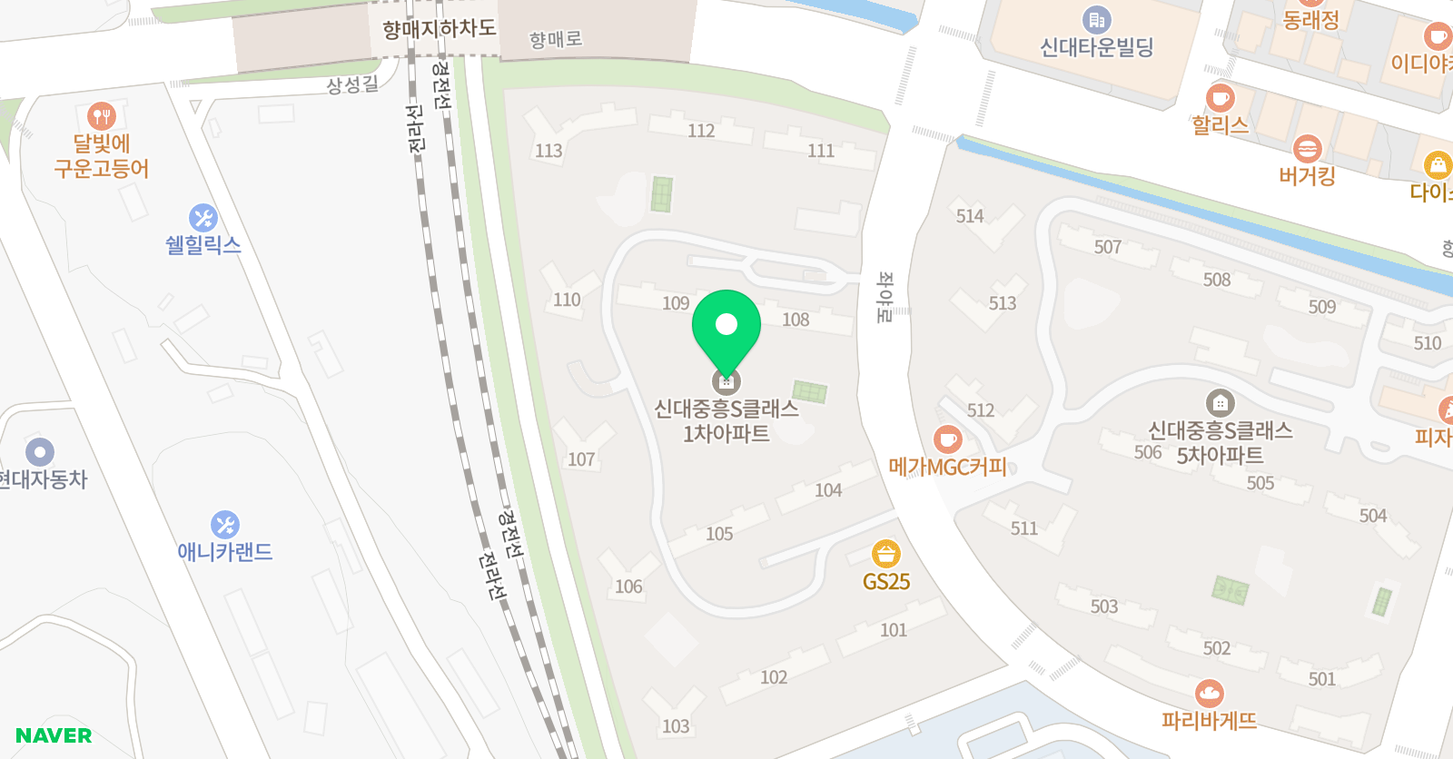 푸르넷 공부방 신대1차 개인과외 위치