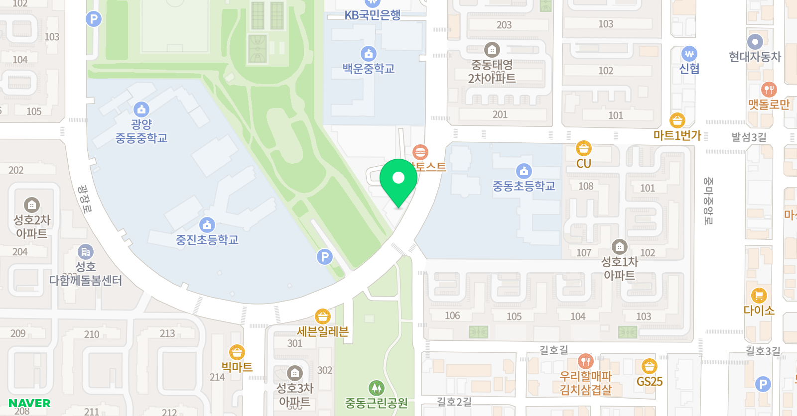 차 수학학원 광양 중동캠퍼스 위치
