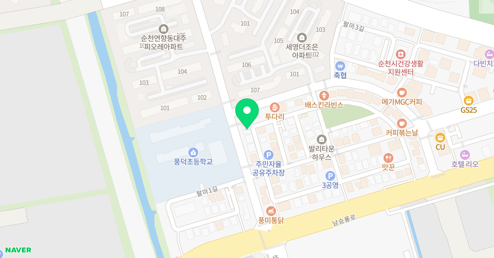 스마트해법 영어수학 땡큐쌤학원 위치