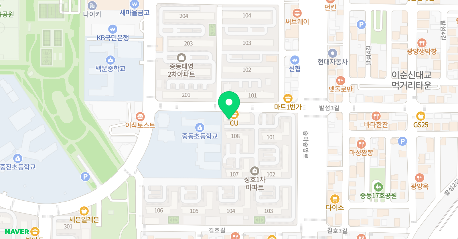 타이거즈 태권도 위치