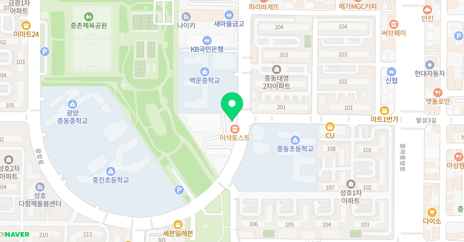 EiE 고려대 어학원 동광양중동캠퍼스 위치