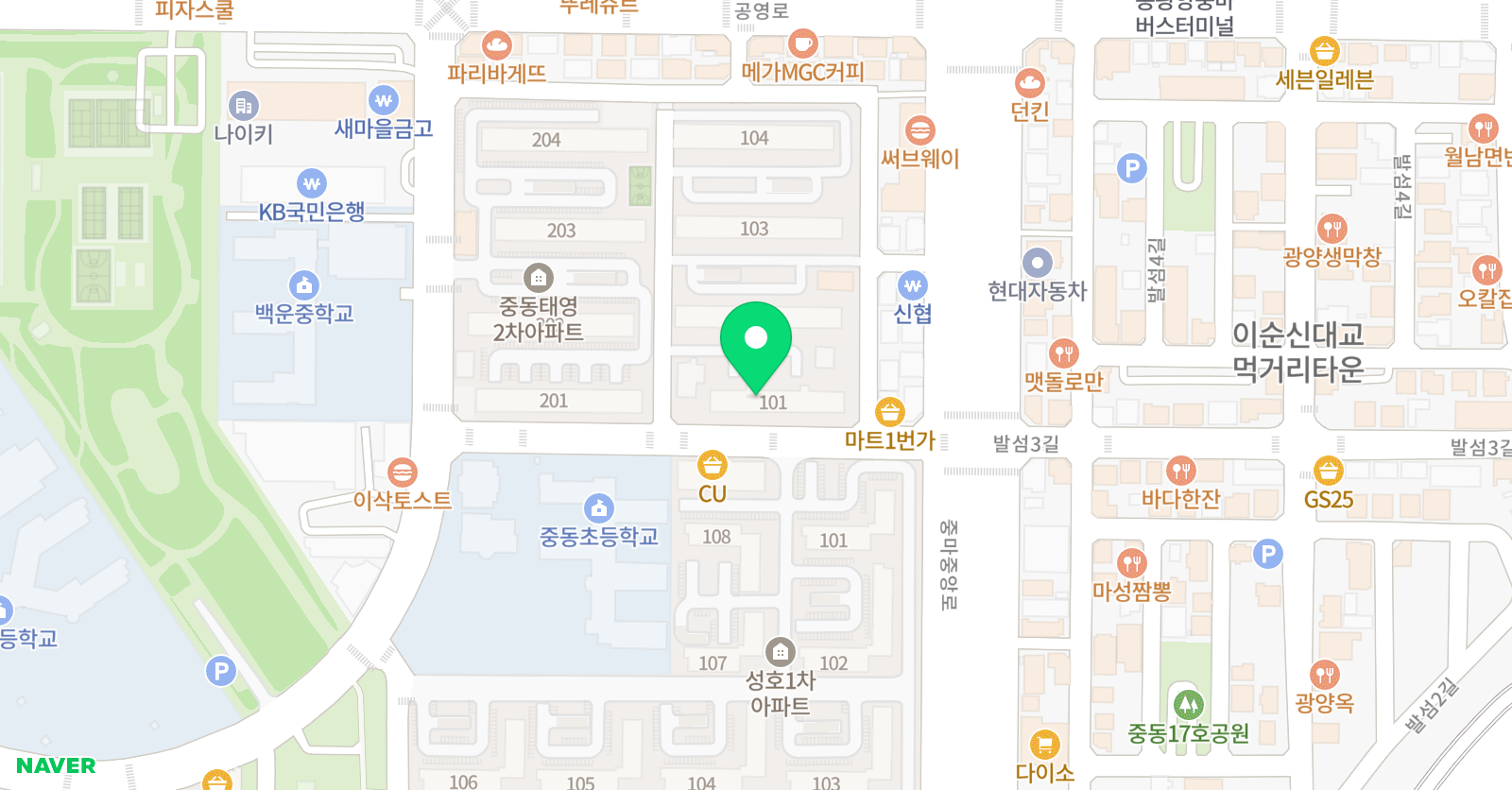푸르넷 공부방 태영 위치
