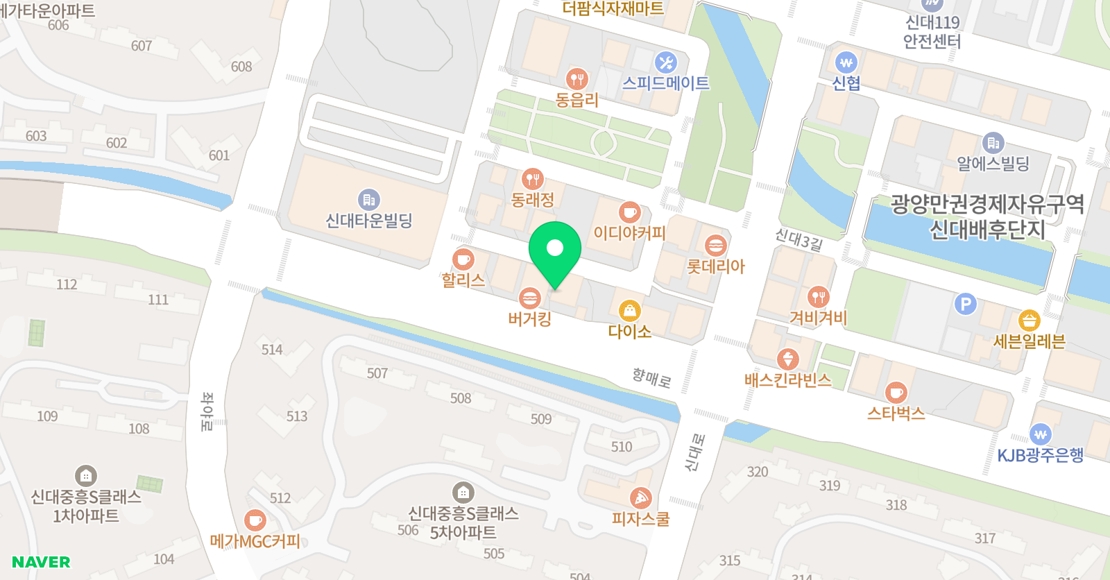 헤브론리더 학원 위치