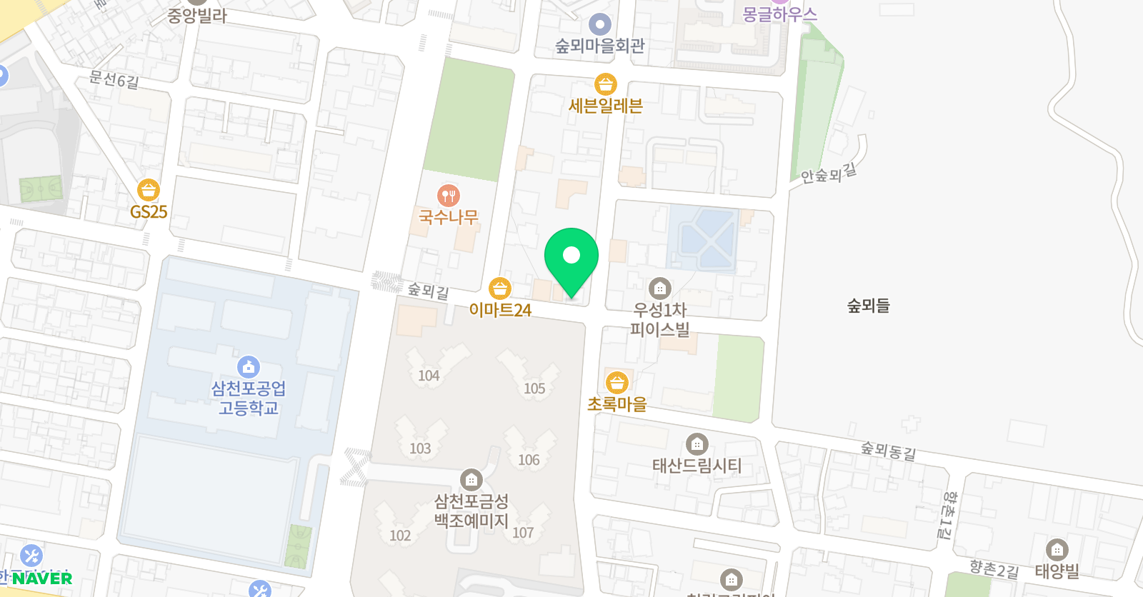 태양나무 학원 위치