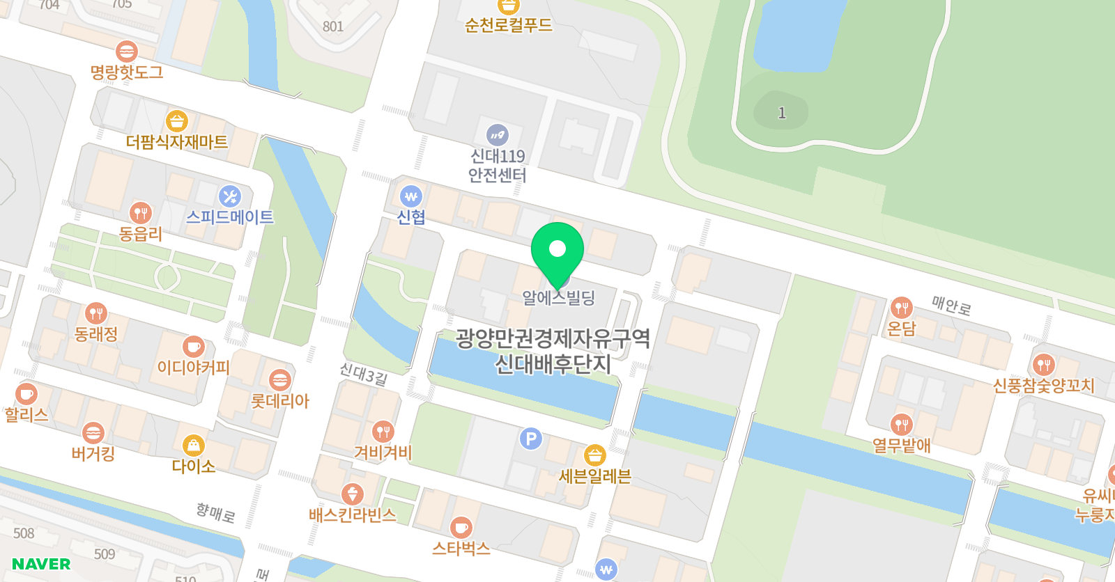 함스뮤직 실용음악학원 순천점 위치