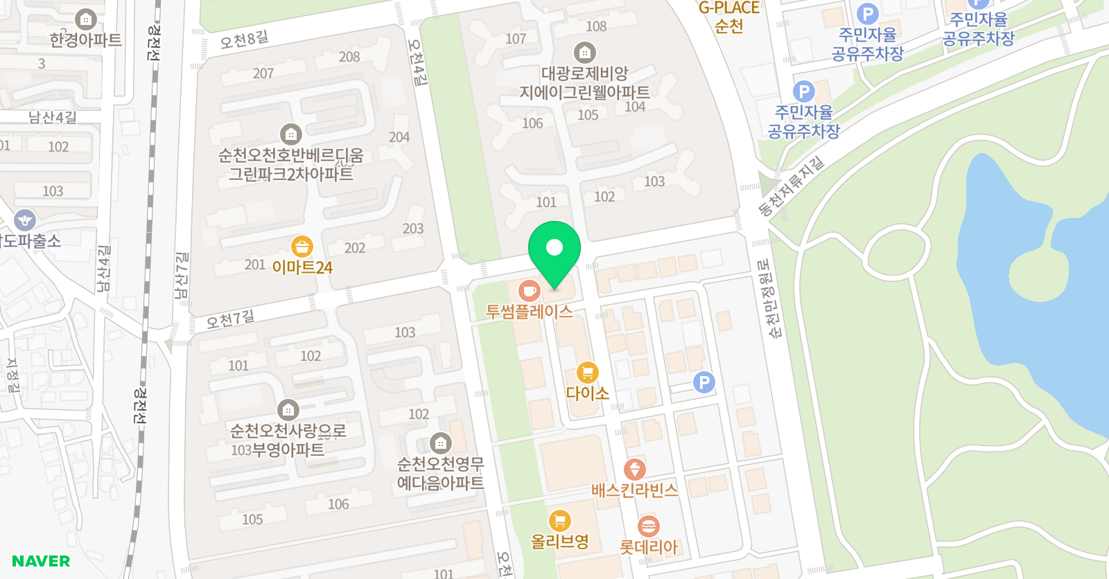 비콘 영어학원 순천캠퍼스 위치